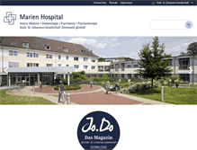 Tablet Screenshot of marien-hospital-dortmund.de